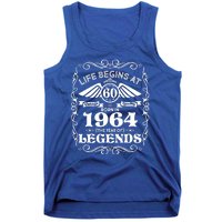 Life Begins At 60 Born In 1964 Year Of Legends Tank Top