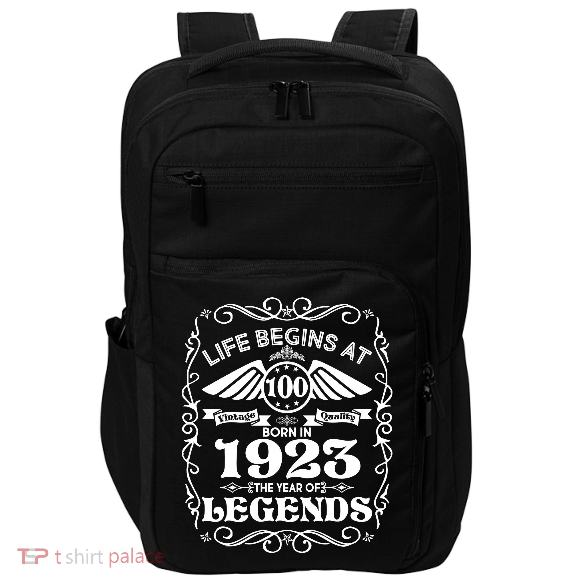 Life Begins At 100 Born In 1923 Year Of Legends Impact Tech Backpack