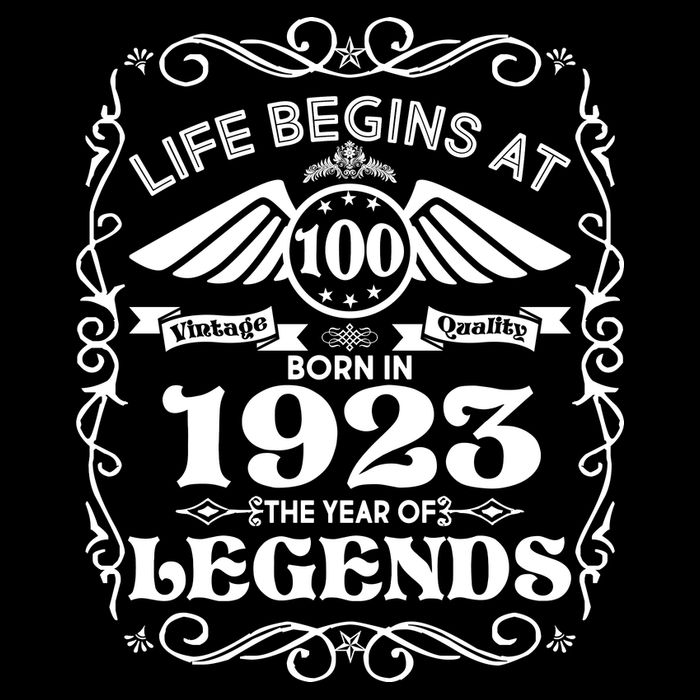 Life Begins At 100 Born In 1923 Year Of Legends Wool Snapback Cap