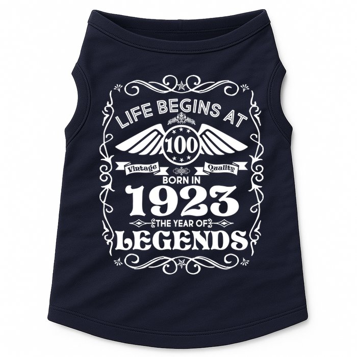 Life Begins At 100 Born In 1923 Year Of Legends Doggie Tank