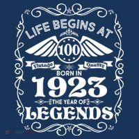 Life Begins At 100 Born In 1923 Year Of Legends Performance Shirt