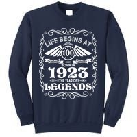 Life Begins At 100 Born In 1923 Year Of Legends Sweatshirt