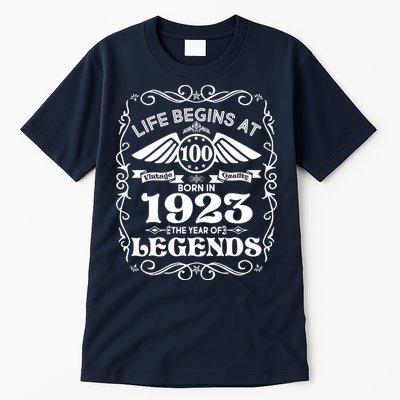 Life Begins At 100 Born In 1923 Year Of Legends Tall T-Shirt
