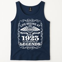 Life Begins At 100 Born In 1923 Year Of Legends Tank Top
