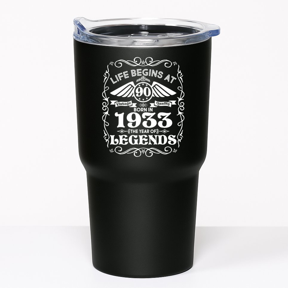 Life Begins At 90 Born In 1933 Year Of Legends Tumbler