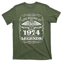 Life Begins At 50 Born In 1974 Year Of Legends T-Shirt