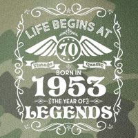 Life Begins At 70 Born In 1953 Year Of Legends Legacy Tie Dye Trucker Hat