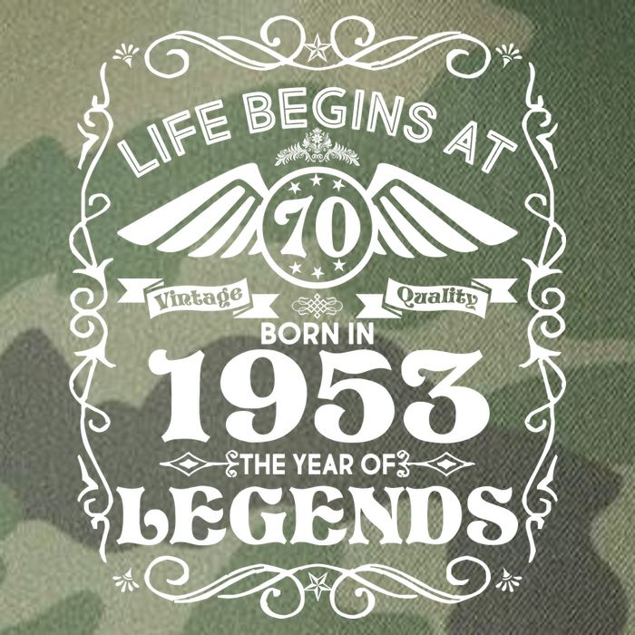 Life Begins At 70 Born In 1953 Year Of Legends Legacy Tie Dye Trucker Hat