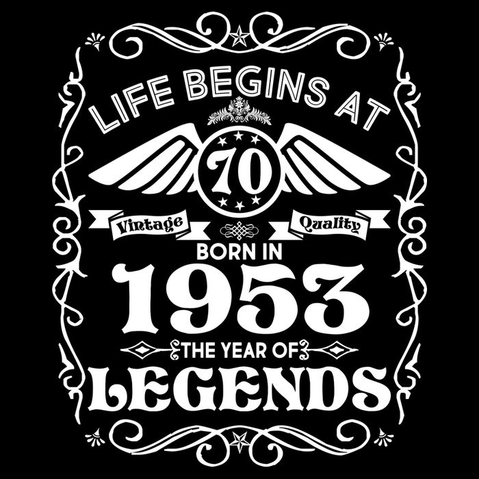 Life Begins At 70 Born In 1953 Year Of Legends Backpack