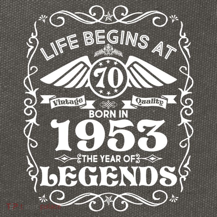 Life Begins At 70 Born In 1953 Year Of Legends Cotton Canvas Backpack