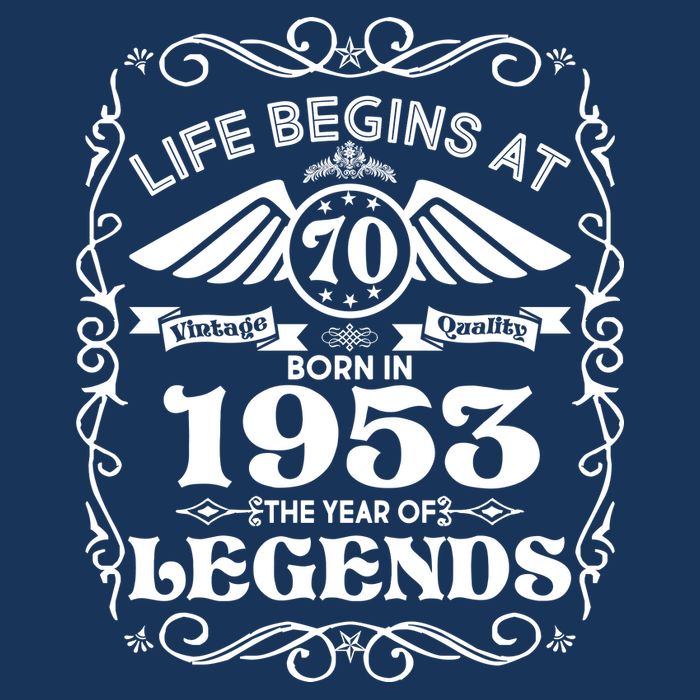 Life Begins At 70 Born In 1953 Year Of Legends 16 in Basic Backpack