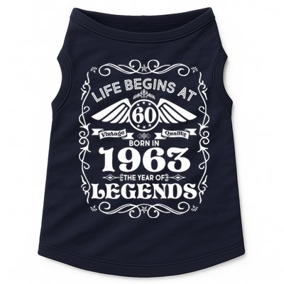 Life Begins At 60 Born In 1963 Year Of Legends Doggie Tank