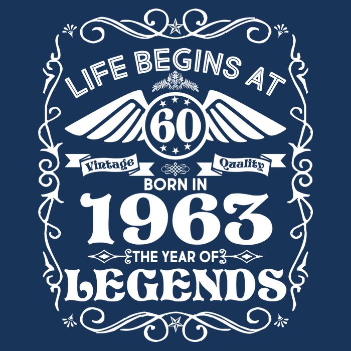 Life Begins At 60 Born In 1963 Year Of Legends 16 in Basic Backpack