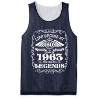 Life Begins At 60 Born In 1963 Year Of Legends Mesh Reversible Basketball Jersey Tank