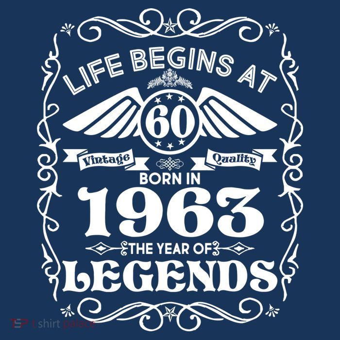 Life Begins At 60 Born In 1963 Year Of Legends Premium T-Shirt