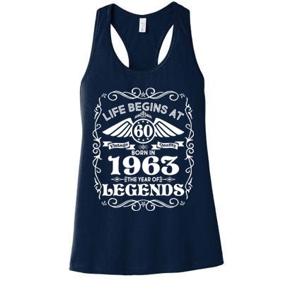 Life Begins At 60 Born In 1963 Year Of Legends Womens Tank Top