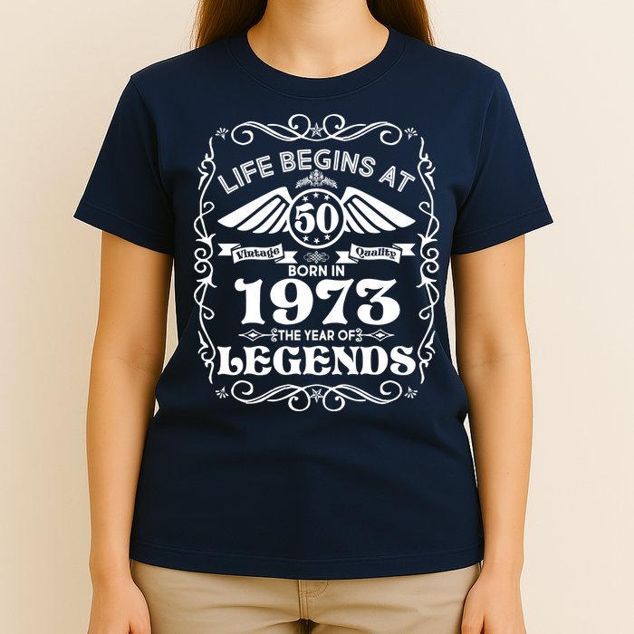Life Begins At 50 Born In 1973 Year Of Legends T-Shirt