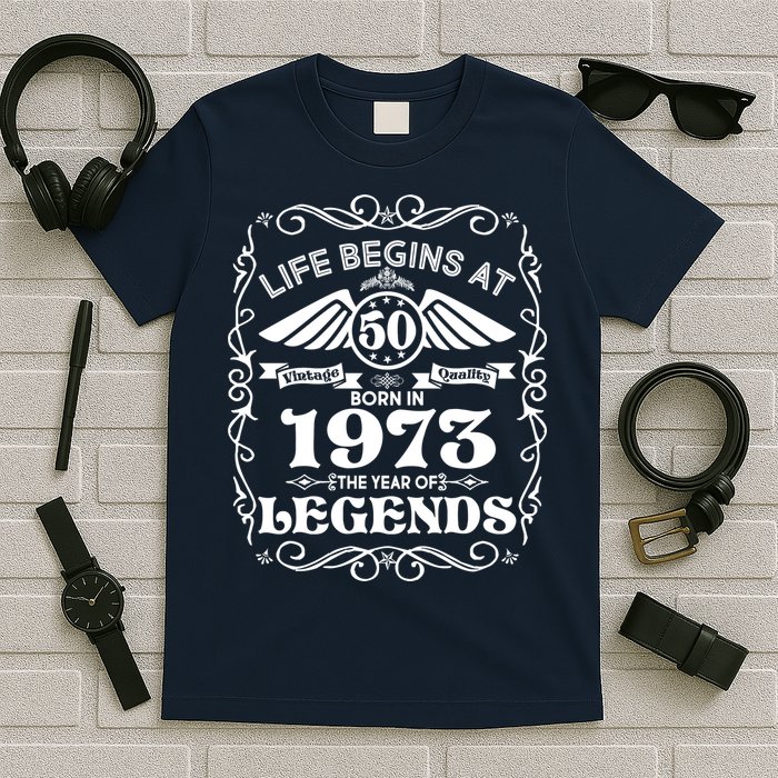 Life Begins At 50 Born In 1973 Year Of Legends T-Shirt