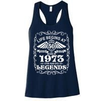 Life Begins At 50 Born In 1973 Year Of Legends Womens Tank Top
