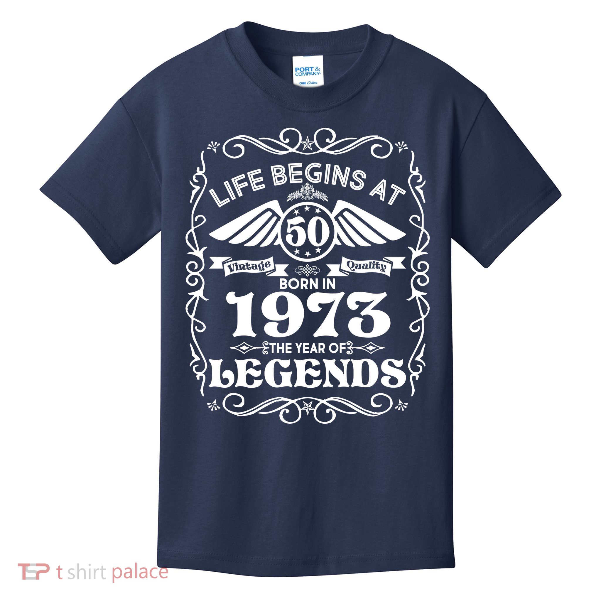 Life Begins At 50 Born In 1973 Year Of Legends Kids T-Shirt