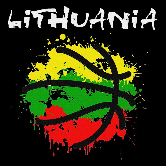 Lithuania Basketball Abstract Lithuania Strong Basketball Flat Bill Trucker Hat