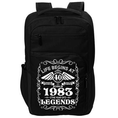 Life Begins At 40 Born In 1983 Year Of Legends Impact Tech Backpack