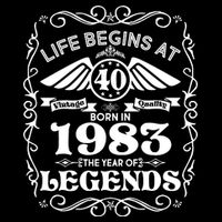 Life Begins At 40 Born In 1983 Year Of Legends Impact Tech Backpack