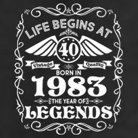 Life Begins At 40 Born In 1983 Year Of Legends Trucker Hat