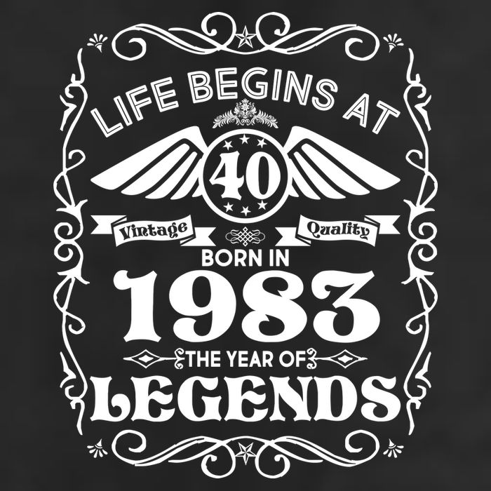 Life Begins At 40 Born In 1983 Year Of Legends Trucker Hat