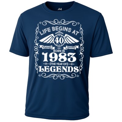 Life Begins At 40 Born In 1983 Year Of Legends Performance Shirt