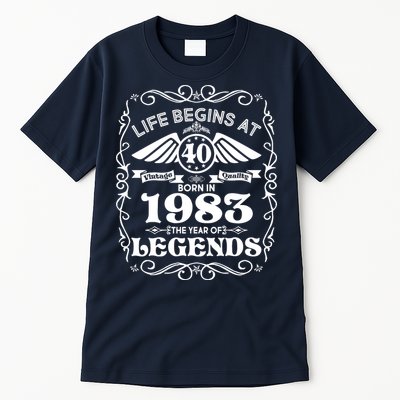 Life Begins At 40 Born In 1983 Year Of Legends Tall T-Shirt