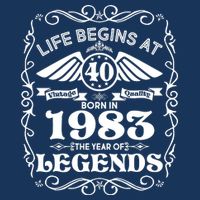 Life Begins At 40 Born In 1983 Year Of Legends 16 in Basic Backpack