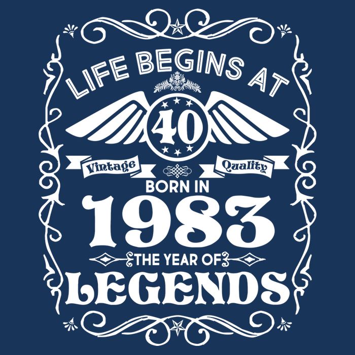 Life Begins At 40 Born In 1983 Year Of Legends 16 in Basic Backpack
