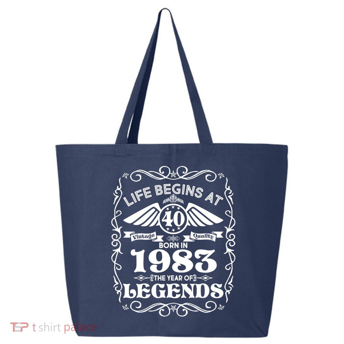 Life Begins At 40 Born In 1983 Year Of Legends 25L Jumbo Tote