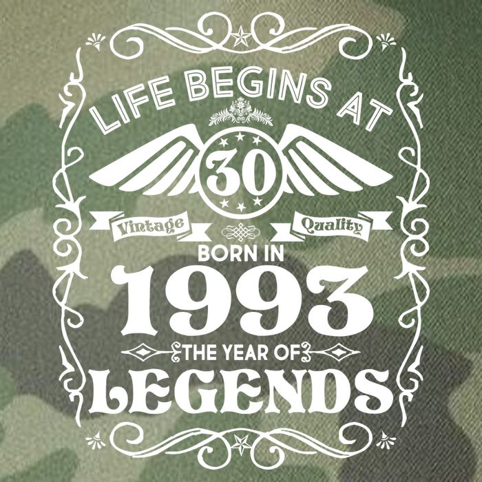 Life Begins At 30 Born In 1993 Year Of Legends Legacy Tie Dye Trucker Hat