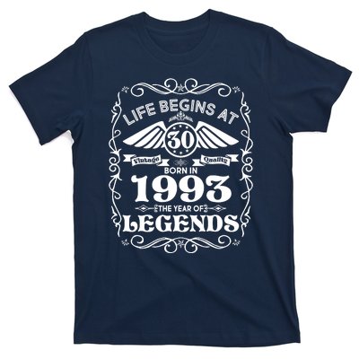 Life Begins At 30 Born In 1993 Year Of Legends T-Shirt