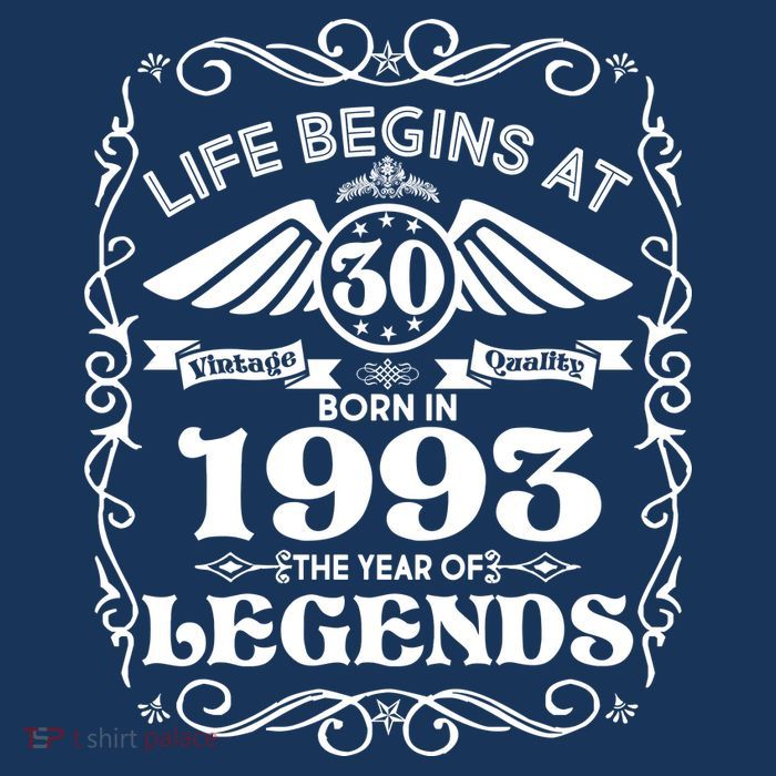 Life Begins At 30 Born In 1993 Year Of Legends Flatbill Hat