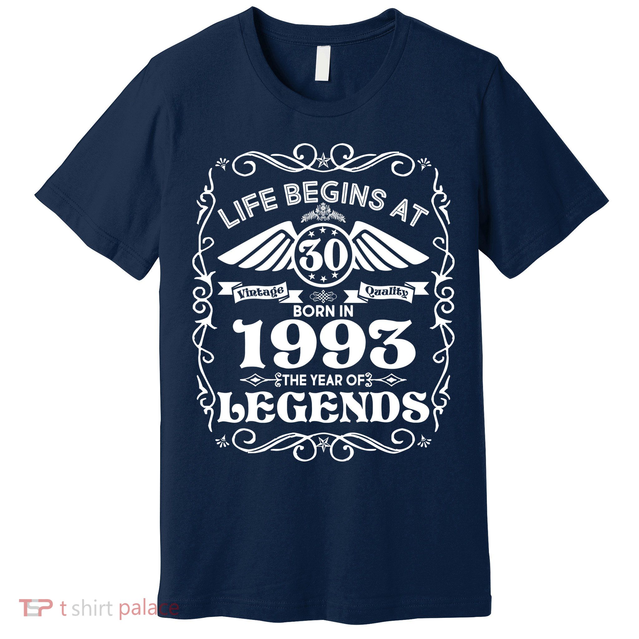 Life Begins At 30 Born In 1993 Year Of Legends Premium T-Shirt