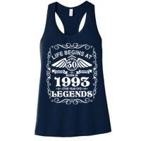 Life Begins At 30 Born In 1993 Year Of Legends Womens Tank Top