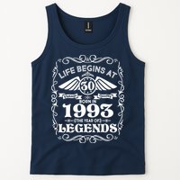 Life Begins At 30 Born In 1993 Year Of Legends Tank Top