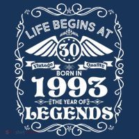 Life Begins At 30 Born In 1993 Year Of Legends Women's V-Neck T-Shirt