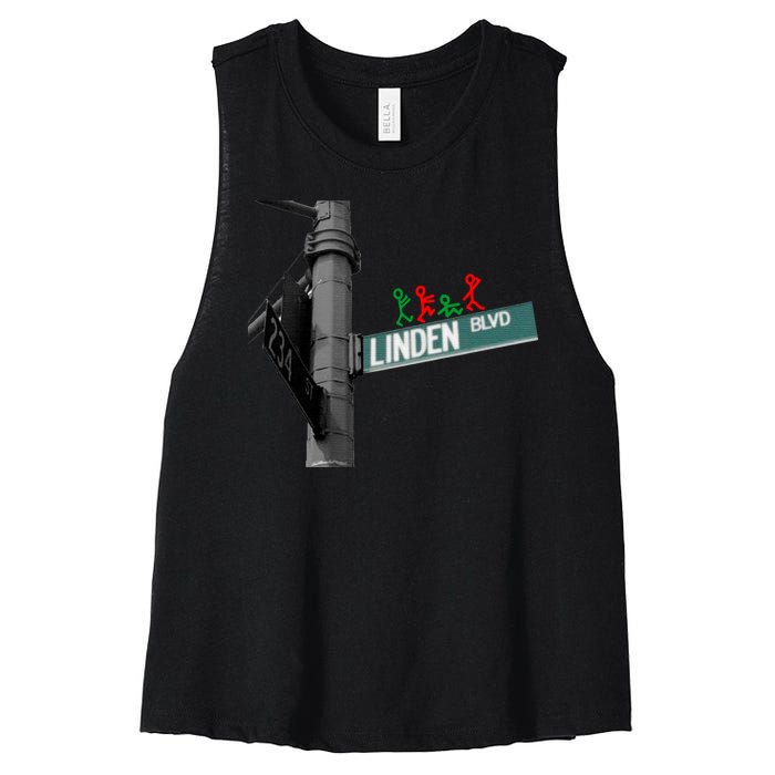 Linden Blvd A Tribe Called Quest Women's Racerback Cropped Tank