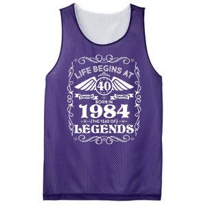 Life Begins At 40 Born In 1984 Year Of Legends Mesh Reversible Basketball Jersey Tank