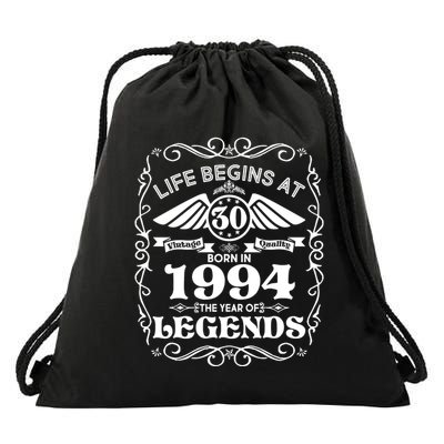 Life Begins At 30 Born In 1994 Year Of Legends Drawstring Bag