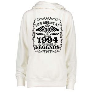 Life Begins At 30 Born In 1994 Year Of Legends Womens Funnel Neck Pullover Hood