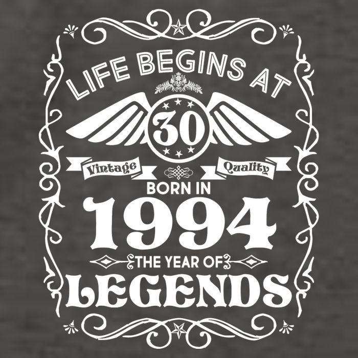 Life Begins At 30 Born In 1994 Year Of Legends Vector Backpack