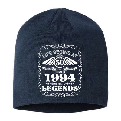 Life Begins At 30 Born In 1994 Year Of Legends Sustainable Beanie