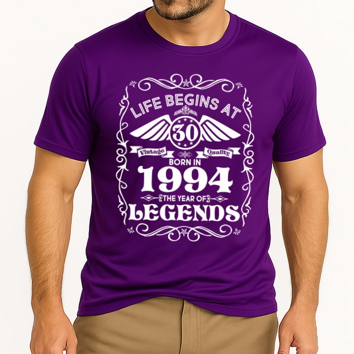 Life Begins At 30 Born In 1994 Year Of Legends Performance Shirt