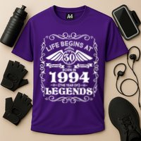 Life Begins At 30 Born In 1994 Year Of Legends Performance Shirt