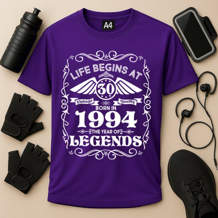 Life Begins At 30 Born In 1994 Year Of Legends Performance Shirt